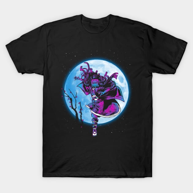 Nezuko under the moon T-Shirt by ddjvigo